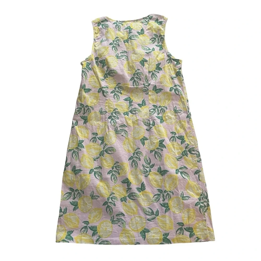 Cynthia Rowley Size 4 Dress V-Neck‎ Lemon Pink Yellow Green Sleeveless Mini